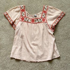 Madewell embroidered top
